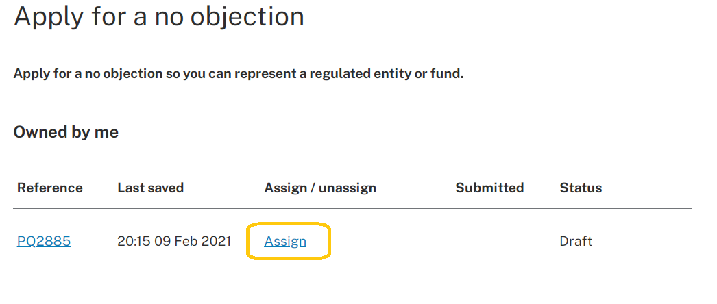 Assign application home page
